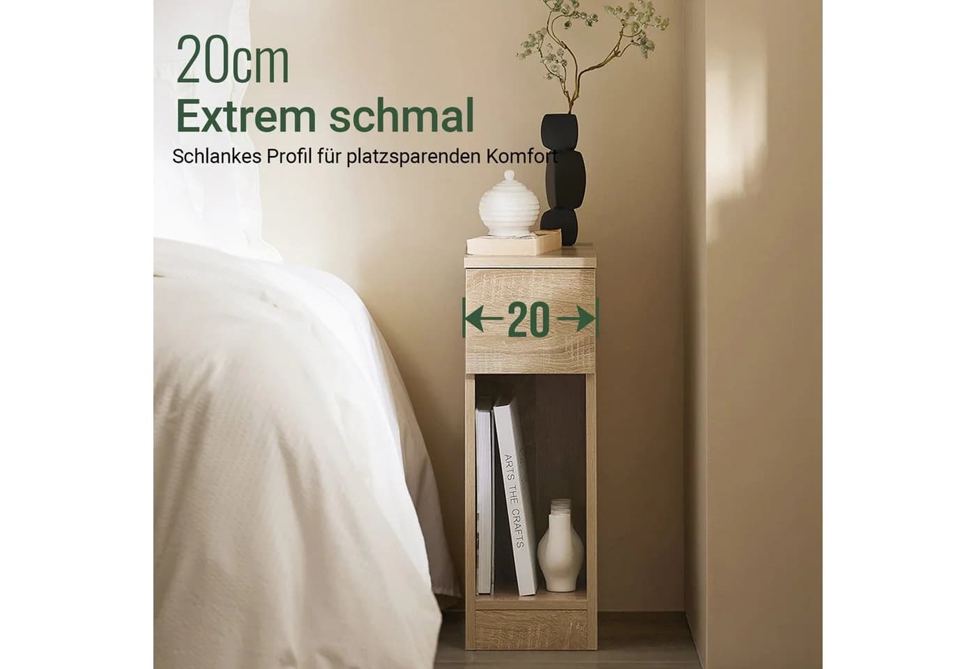 SoBuy Nachttisch FBT111 2er Set mit Schublade und Fach - Bild 5