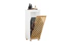 SoBuy Wäscheschrank BZR126 Weiß-Natur mit Wäschesack Bild 3