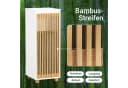 SoBuy Wäscheschrank BZR126 Weiß-Natur mit Wäschesack Bild 5