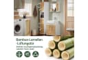 SoBuy Hochschrank BZR127 Weiß-Natur Bambus Badregal Bild 5