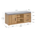 SoBuy Schuhbank FSR148 mit Stauraum und Sitzkissen Natur Bild 5