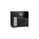 SoBuy Sideboard FSB78 Schwarz Modern mit Rollen und Schubladen Bild 1