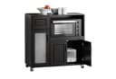 SoBuy Sideboard FSB78 Schwarz Modern mit Rollen und Schubladen Bild 3
