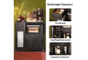 SoBuy Sideboard FSB78 Schwarz Modern mit Rollen und Schubladen Bild 4