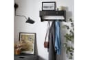 SoBuy Wandgarderobe FRG178 Schwarz mit 2 Schubladen und 5 Haken Bild 3