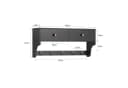 SoBuy Wandgarderobe FRG178 Schwarz mit 2 Schubladen und 5 Haken Bild 4