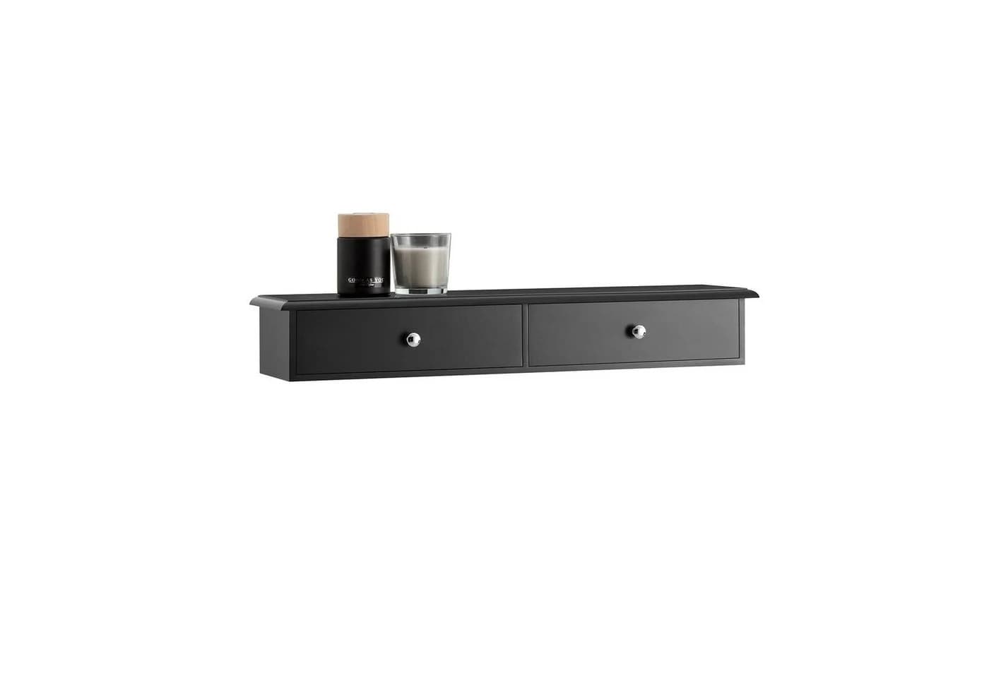 SoBuy Hängeschrank FRG43 Wandschrank mit Schubladen Weiß/Grau/Schwarz - Bild 2