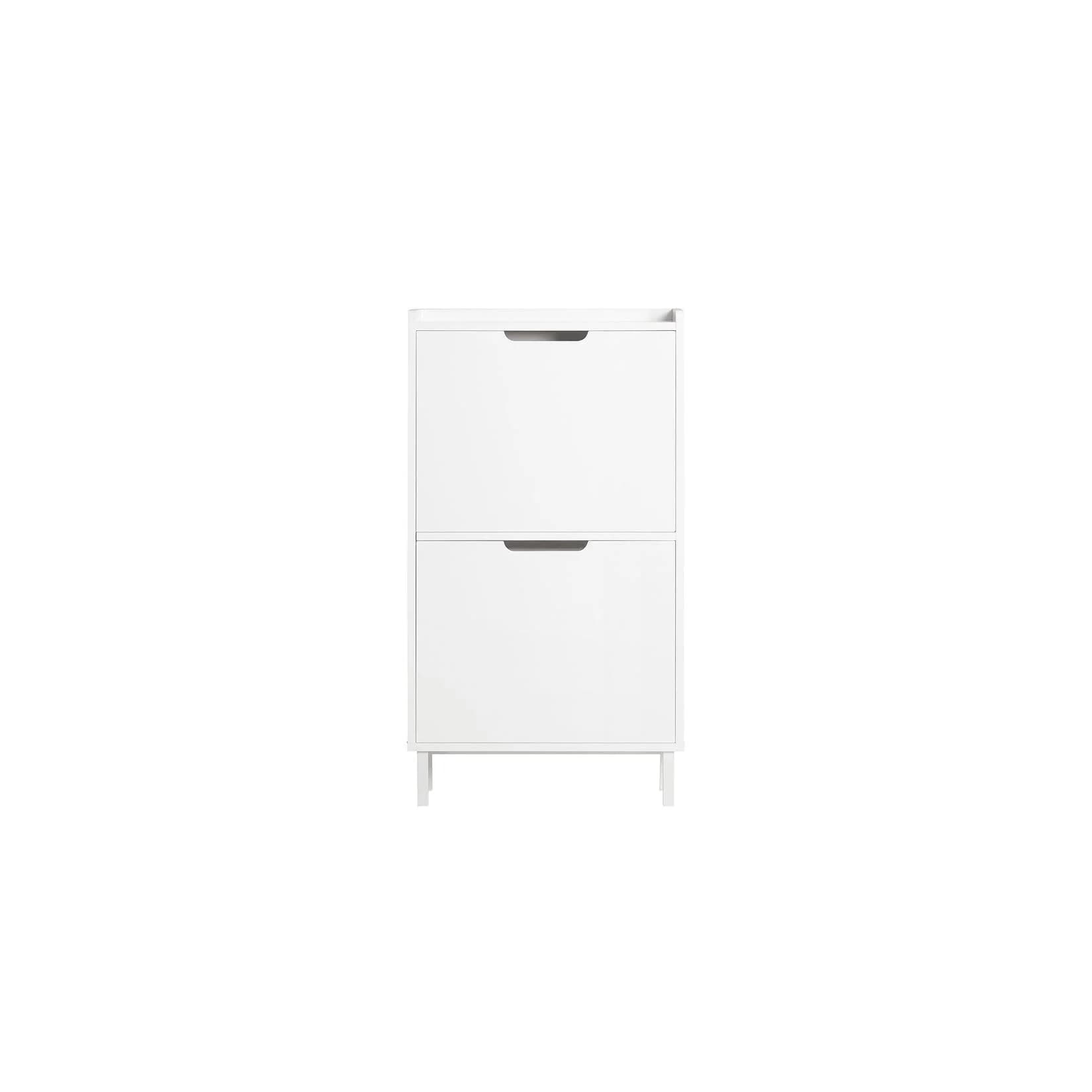 SoBuy Schuhkipper FSR151 Kommode Hoch Flurschrank für Diele Flur Platzsparend Schuhschrank mit Klappen Schuhregal schmal Schuhkommode Schuhablage