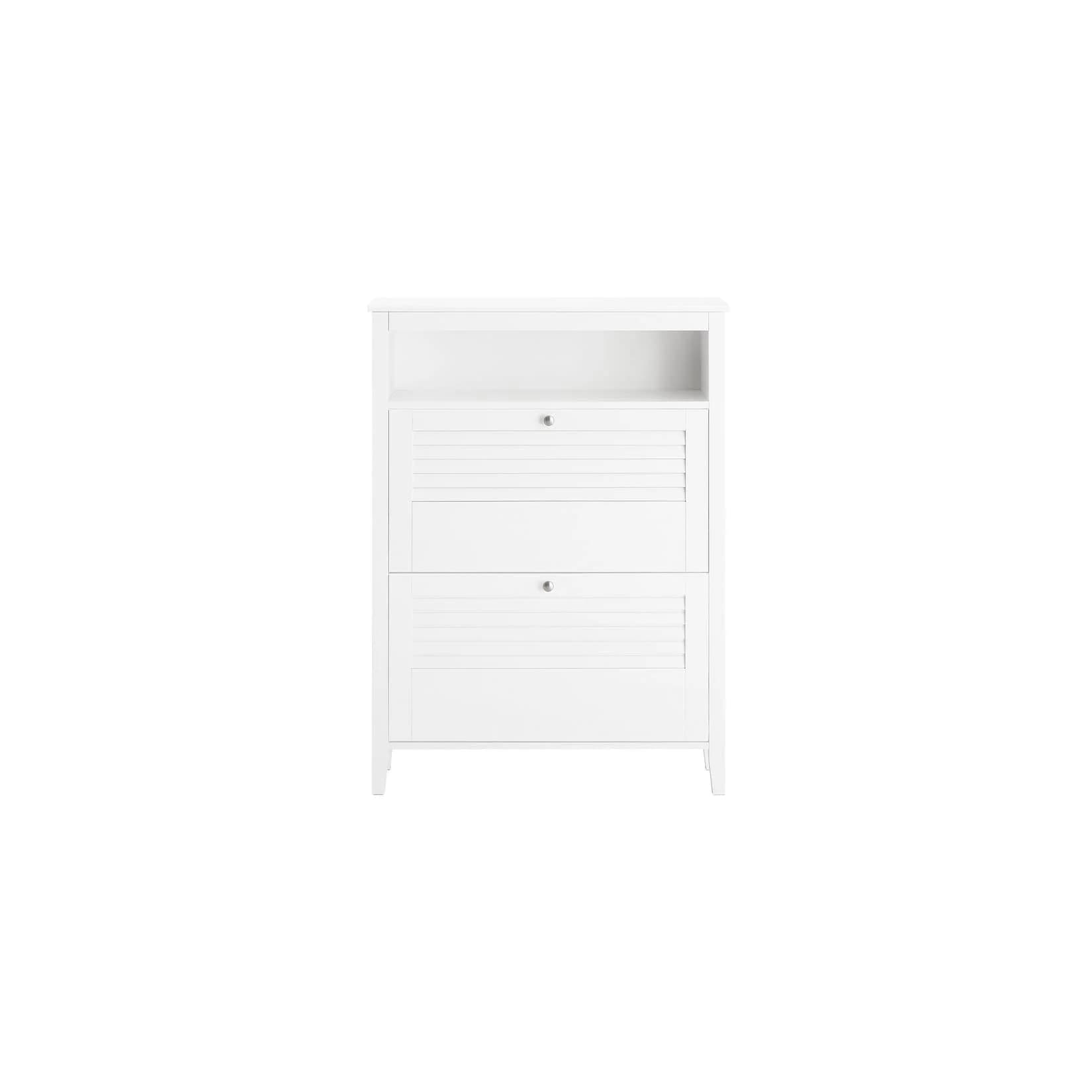 SoBuy Schuhschrank FSR152 Weiß/Hellgrau/Schwarz 12 Paar