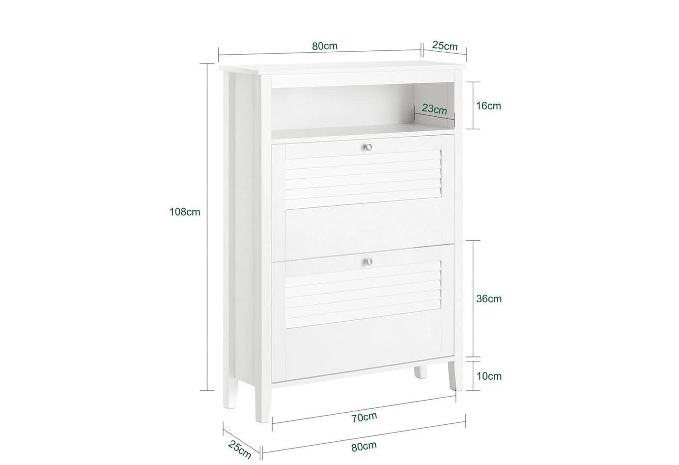 SoBuy Schuhschrank FSR152 Weiß/Hellgrau/Schwarz 12 Paar - Bild 5