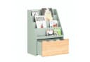 SoBuy Kinderregal KMB95 Grün-Natur mit Rollen 4 Ablagen Bild 2