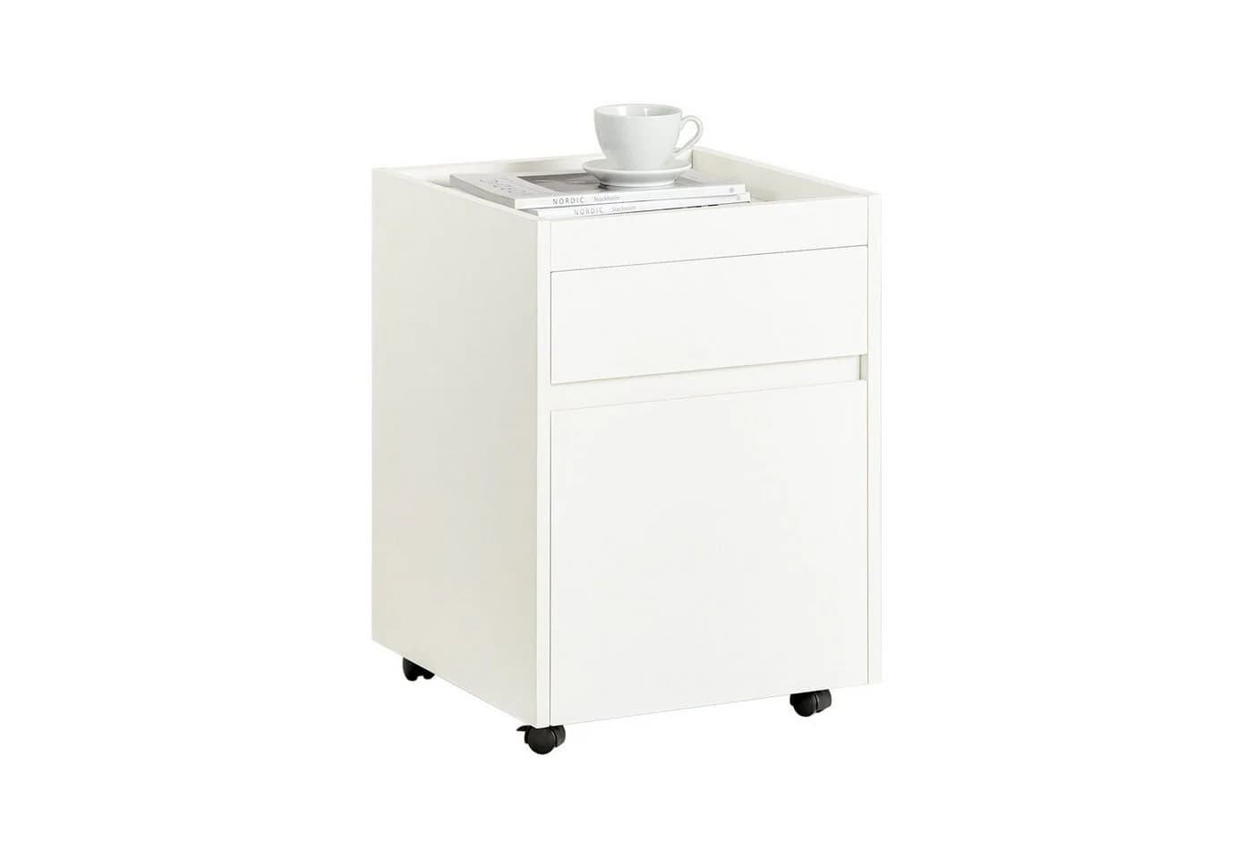 SoBuy Aktenschrank FBT121 Rollcontainer Weiß Modern - Bild 3