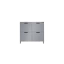 SoBuy Schuhkipper FSR100 mit 4 Klappen Schuhschrank schmal Hellgrau Bild 1