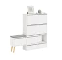 SoBuy Schuhschrank FSR134 Weiß mit Sitzbank und Schubladen Bild 2