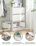 SoBuy Schuhschrank FSR134 Weiß mit Sitzbank und Schubladen Bild 3