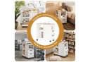 SoBuy Beistellwagen FBT130 Rollcontainer Weiß-Natur Modern Bild 5