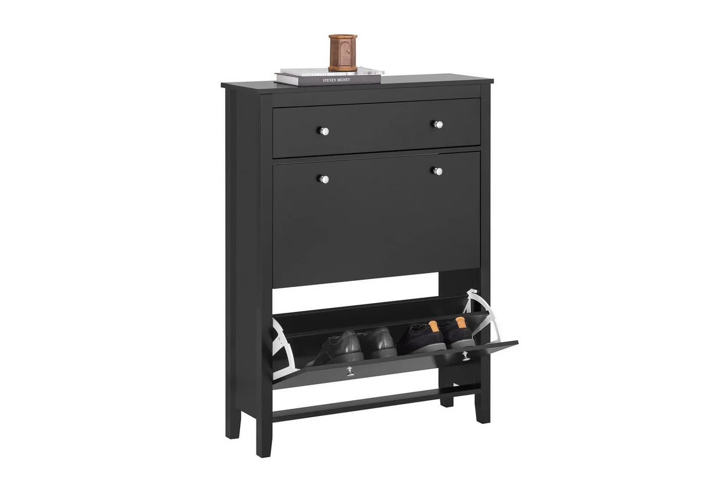 SoBuy Schuhschrank FSR89 Schwarz mit Schublade - Bild 3