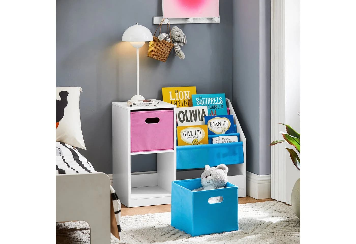 SoBuy Bücherregal KMB76 Kinderregal mit Boxen Aufbewahrungsregal Spielzeugregal Kinderzimmer - Bild 3