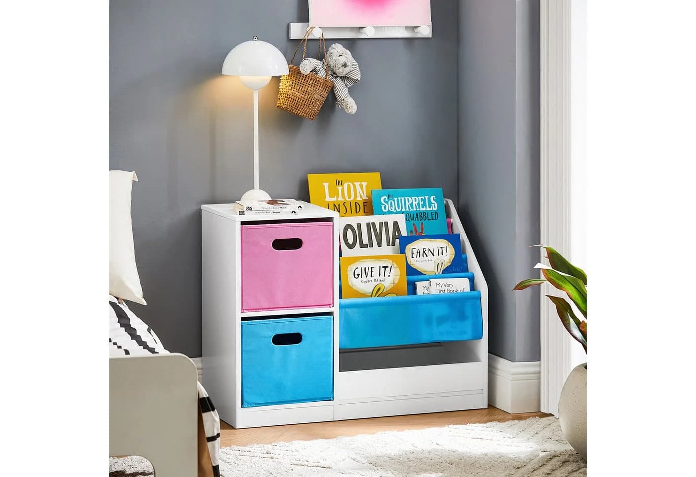 SoBuy Bücherregal KMB76 Kinderregal mit Boxen Aufbewahrungsregal Spielzeugregal Kinderzimmer - Bild 5