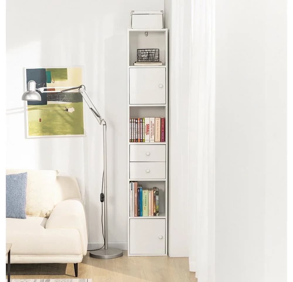 SoBuy Bücherregal STR10 Weiß mit Schubladen Standregal - Bild 3