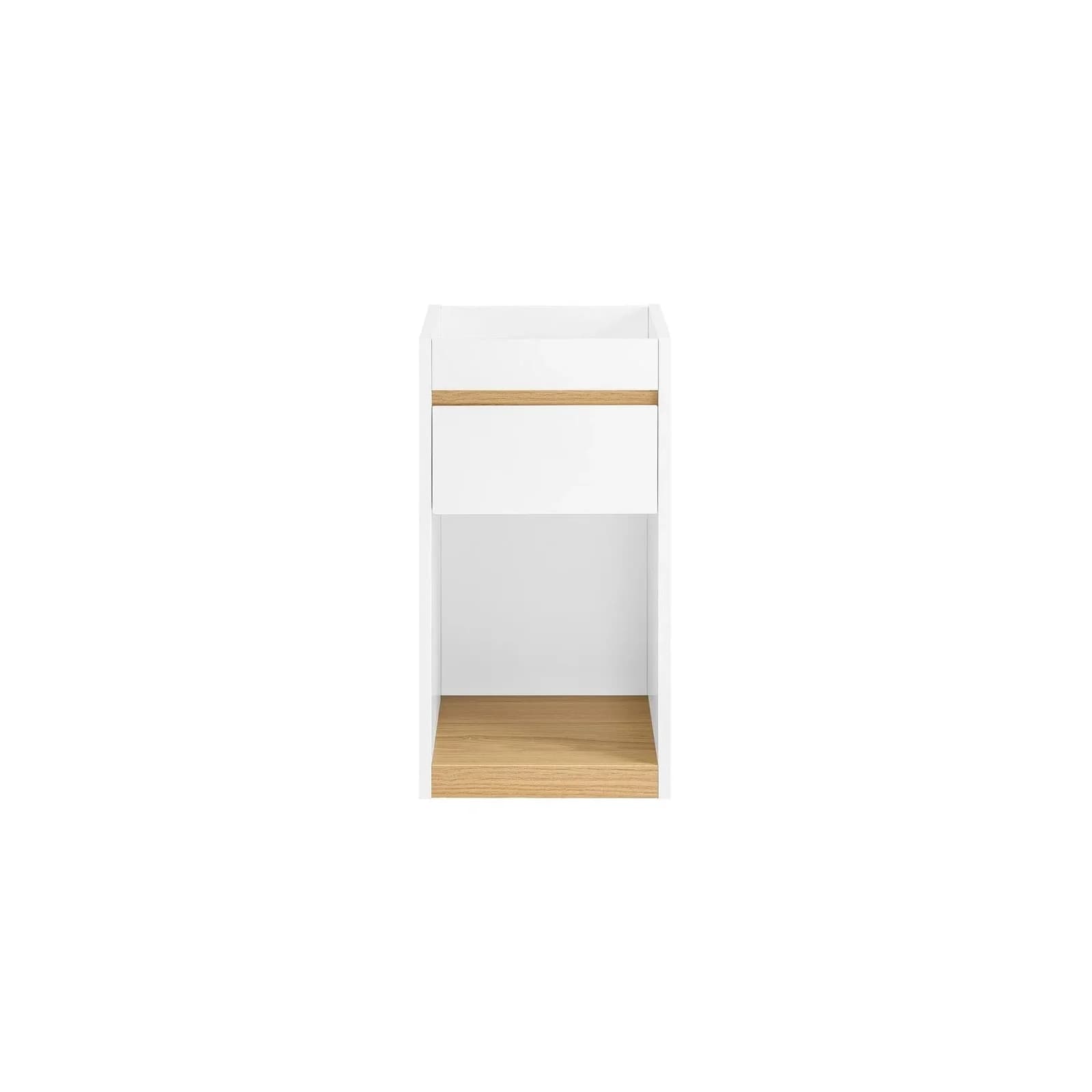 SoBuy Nachttisch FBT137 Weiß Modern mit Schublade