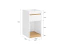 SoBuy Nachttisch FBT137 Weiß Modern mit Schublade Bild 5