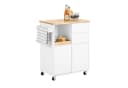SoBuy Küchenwagen FKW123 Weiß mit 2 Schubladen Modern Bild 2