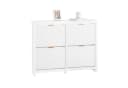 SoBuy Schuhschrank FSR186 Schuhkipper mit 4 Klappen Weiß Bild 2