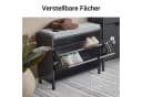 SoBuy Schuhbank Schwarz mit Kippfach - Platzsparender Schuhschrank Bild 2