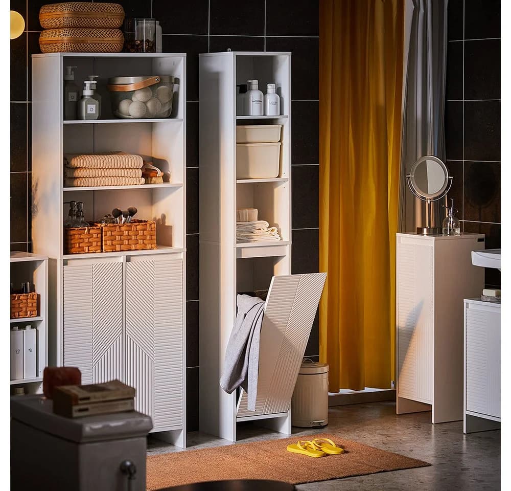 SoBuy Hochschrank BZR158 Weiß Klassisch - Bild 2