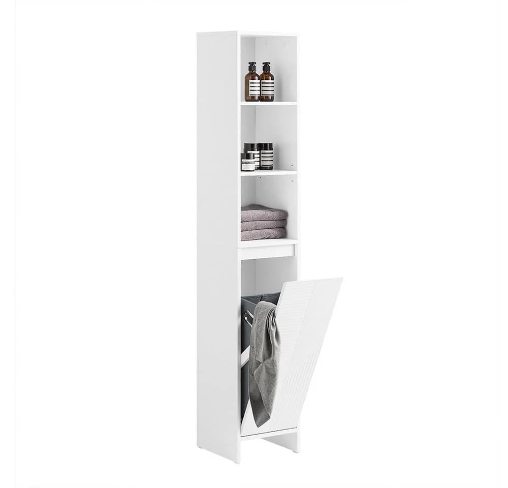 SoBuy Hochschrank BZR158 Weiß Klassisch - Bild 3