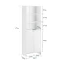 SoBuy Hochschrank BZR155 Weiß mit Wäschekorb Bild 5