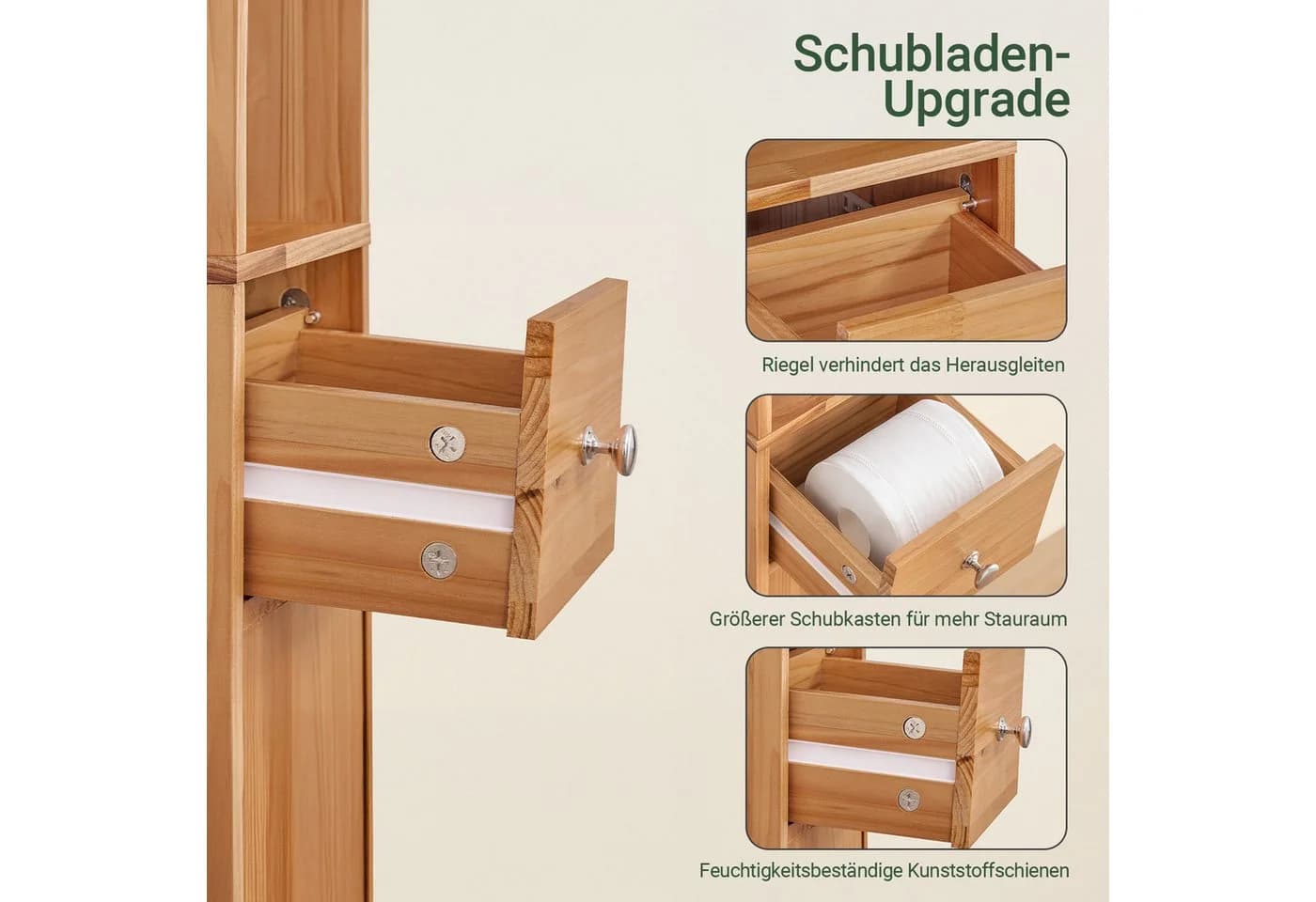 SoBuy Hochschrank BZR34 Badschrank schmal Badezimmermöbel - Bild 4