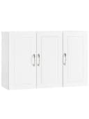 SoBuy Hängeschrank FRG231-L Weiß/Schwarz 3 Türen Bild 2