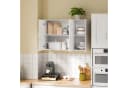 SoBuy Hängeschrank FRG231-L Weiß/Schwarz 3 Türen Bild 3