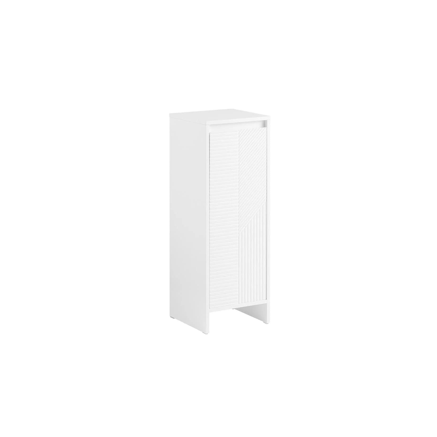 SoBuy Wäscheschrank BZR154 Weiß mit Wäschesack und Schublade