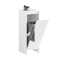 SoBuy Wäscheschrank BZR154 Weiß mit Wäschesack und Schublade Bild 3