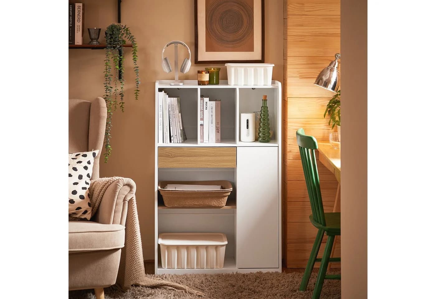 SoBuy Bücherregal STR11 Bücherschrank Standregal Aufbewahrungsregal Weiß - Bild 2