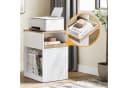 SoBuy Druckertisch ASK08 Rollcontainer Weiß-Natur mit Schubladen Bild 2