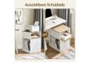 SoBuy Druckertisch ASK08 Rollcontainer Weiß-Natur mit Schubladen Bild 5