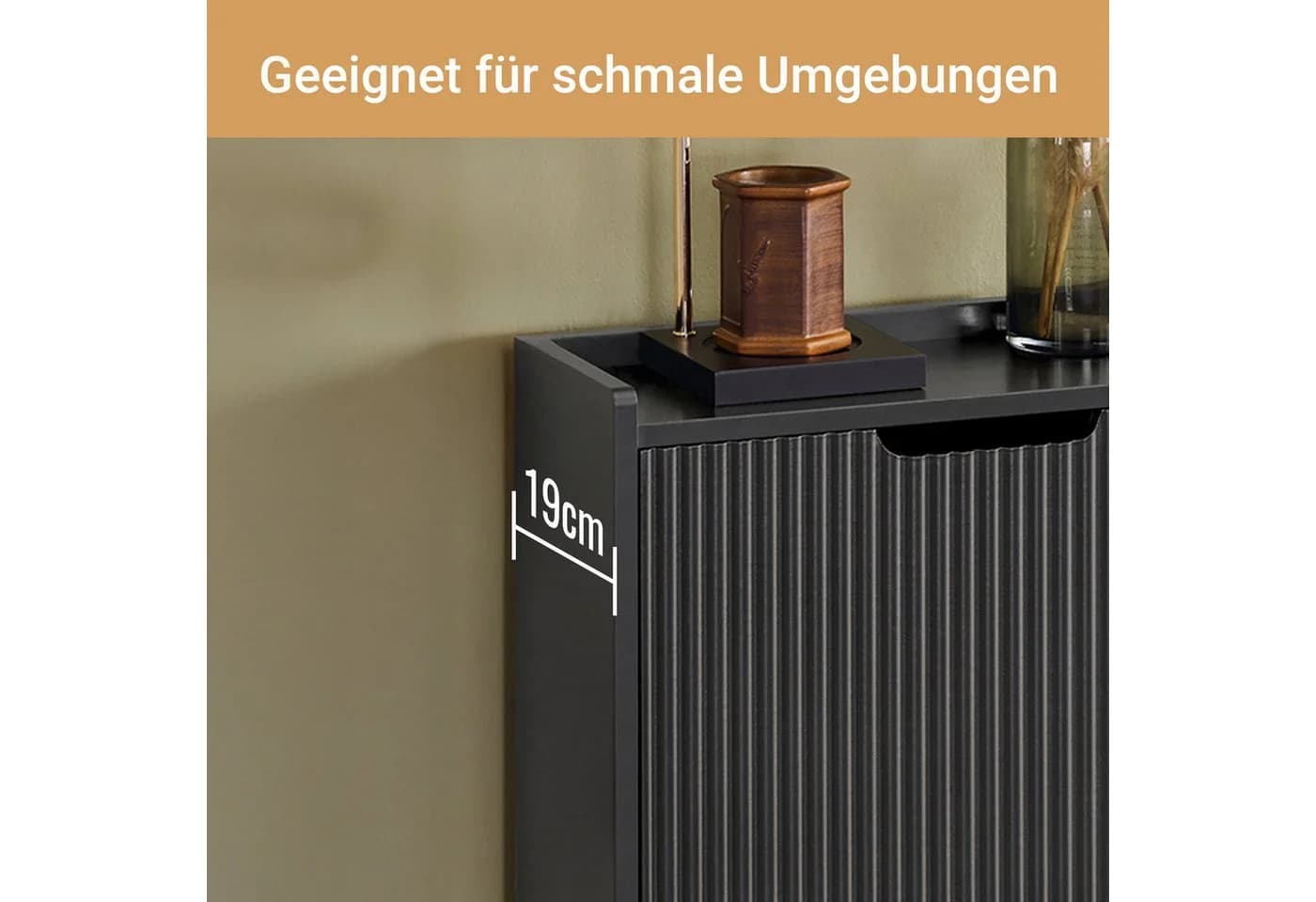 SoBuy Schuhkipper DE-FSR177 Schuhschrank Weiß/Schwarz mit 2/3/4 Klappen - Bild 4