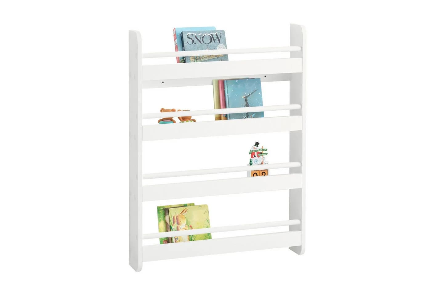 SoBuy Bücherregal DE-KMB08 Weiß 4 Ablagen Kiefer MDF - Bild 2