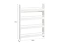 SoBuy Bücherregal DE-KMB08 Weiß 4 Ablagen Kiefer MDF Bild 5