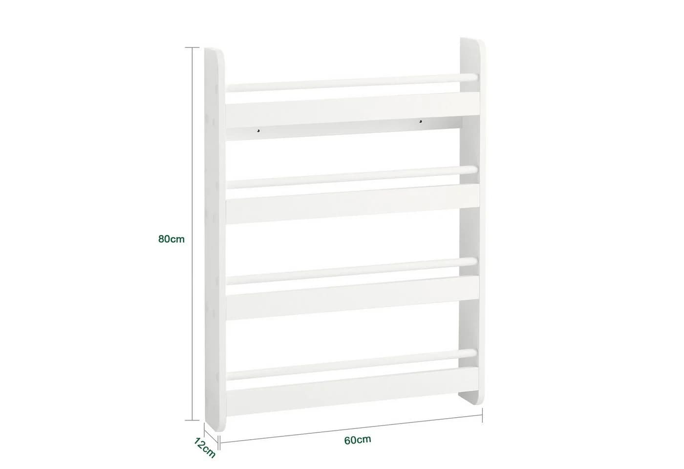 SoBuy Bücherregal DE-KMB08 Weiß 4 Ablagen Kiefer MDF - Bild 5