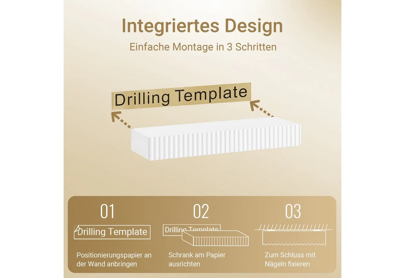 SoBuy Wandregal FHK38 Schweberegal mit Schublade LED-Bewegungssensor-Licht - Bild 5