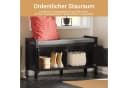 SoBuy Schuhbank FSR63-II Weiß/Schwarz mit Sitzfläche und Stauraum Bild 4