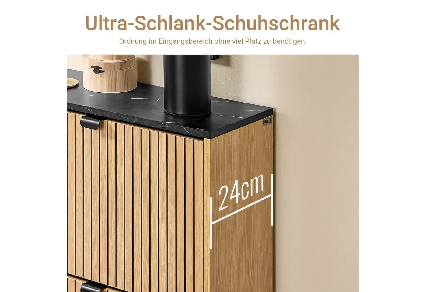 SoBuy Schuhkipper FSR202 Schuhregal 12 Paar Schwarz - Bild 4