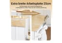 SoBuy Küchenwagen Weiß/Schwarz mit Rollen und erweiterbarer Arbeitsplatte Bild 5