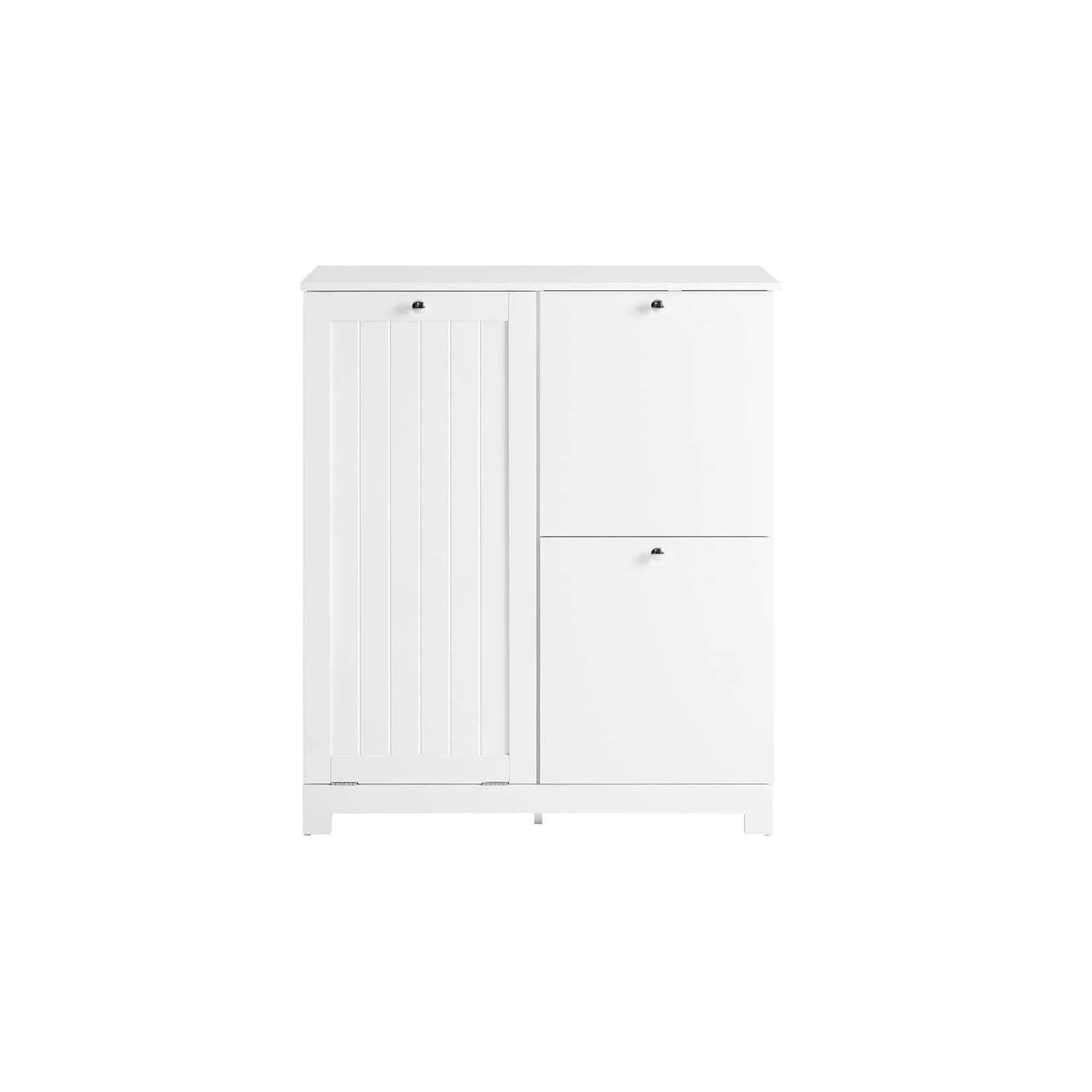 SoBuy Badkommode BZR213 Badschrank Wäscheschrank mit 3 Wäschekörben