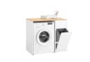 SoBuy Waschmaschinenumbauschrank BZR217 Badezimmerschrank mit Wäschekorb Bild 3